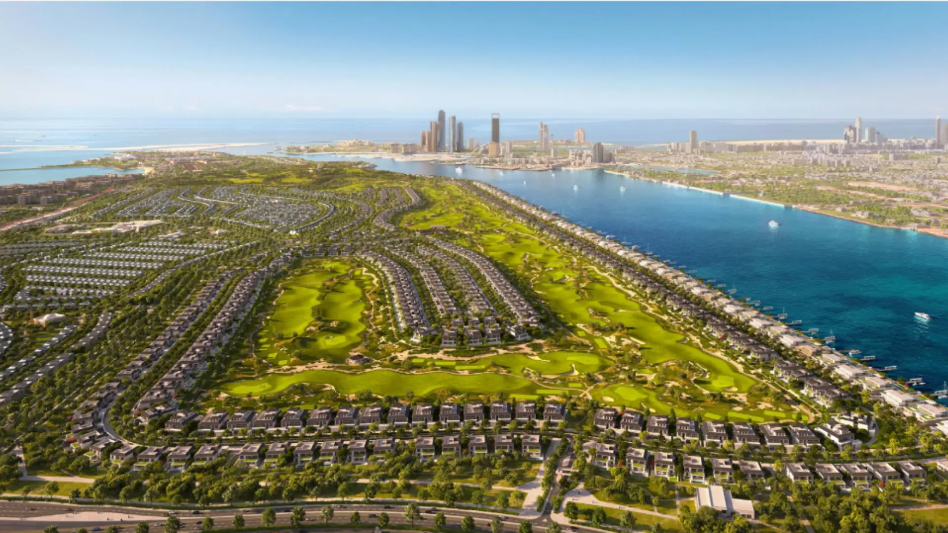 Hudayriyat Golf Estates aerial masterplan